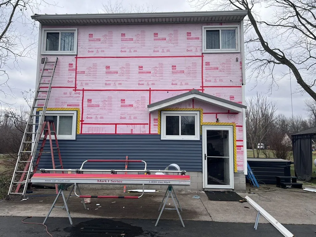 rowland project during siding replacement