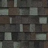 Color sample of Owens Corning Storm Cloud architectural shingles.