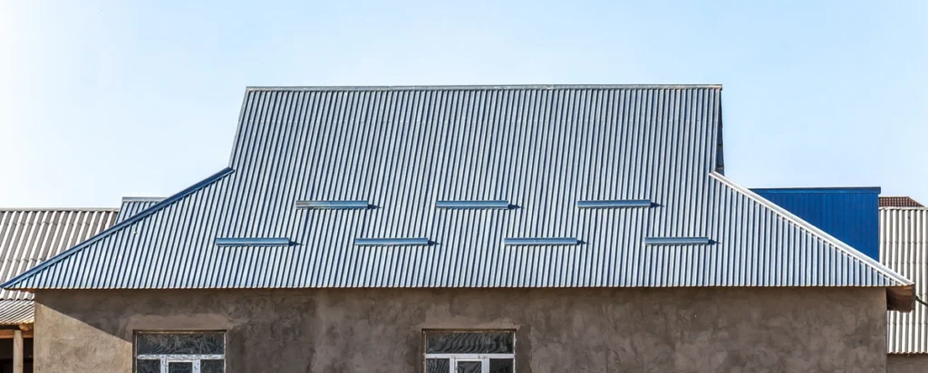 house roof made with galvanized metal