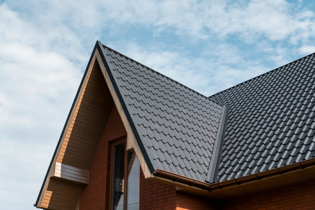 metal roof of a modern house as a popular roof shingle option