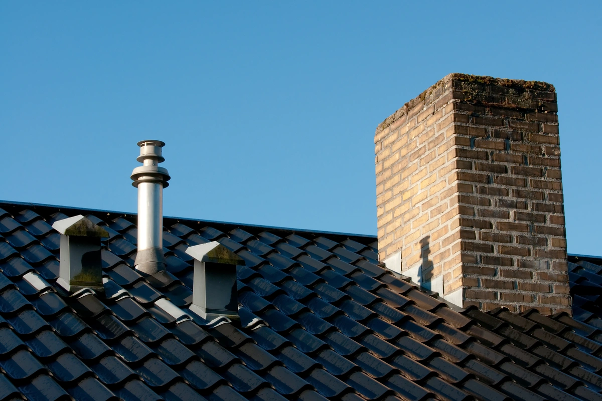black tile roof flashing and vents
