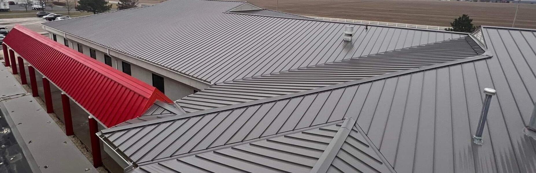 Commercial metal roofing project showcasing Shingle and Metal Roofs ability to complete large scale projects.