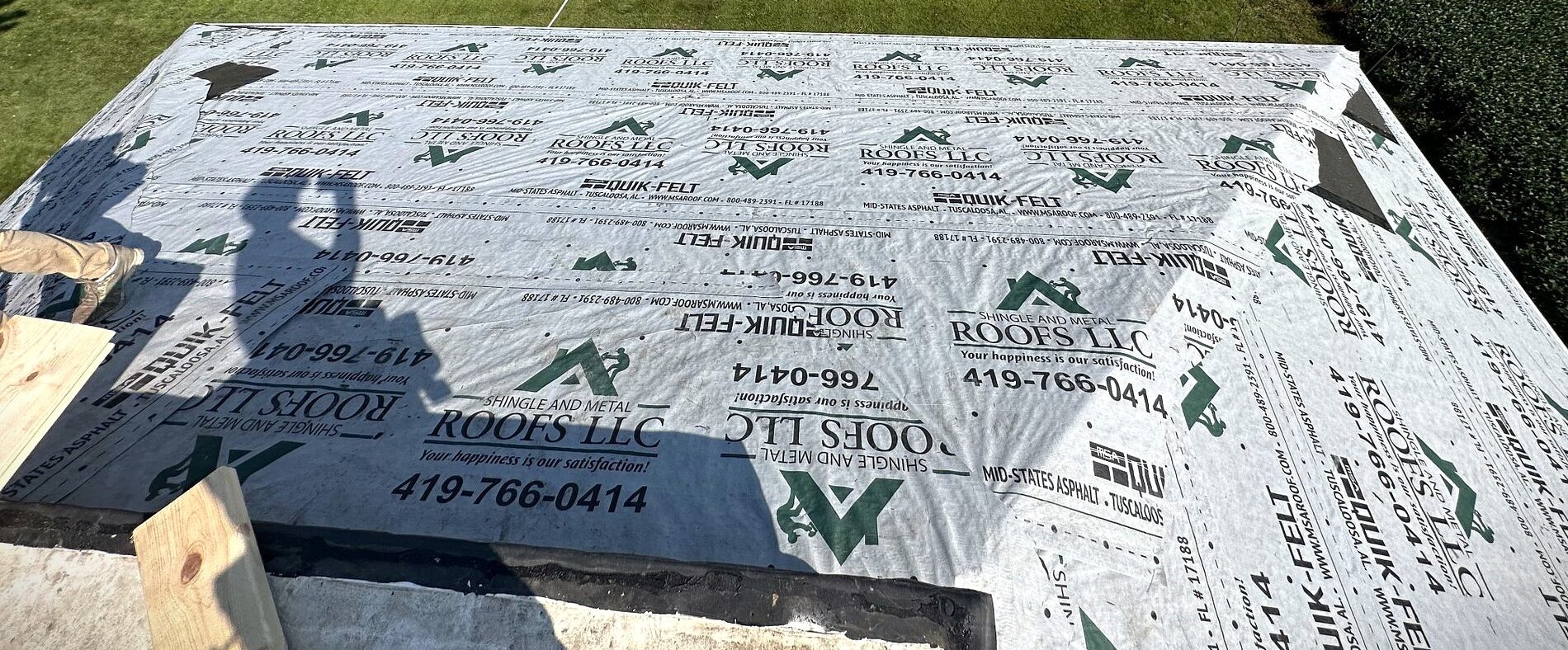 Shingle and Metal Roofs branded underlayment for metal roofing