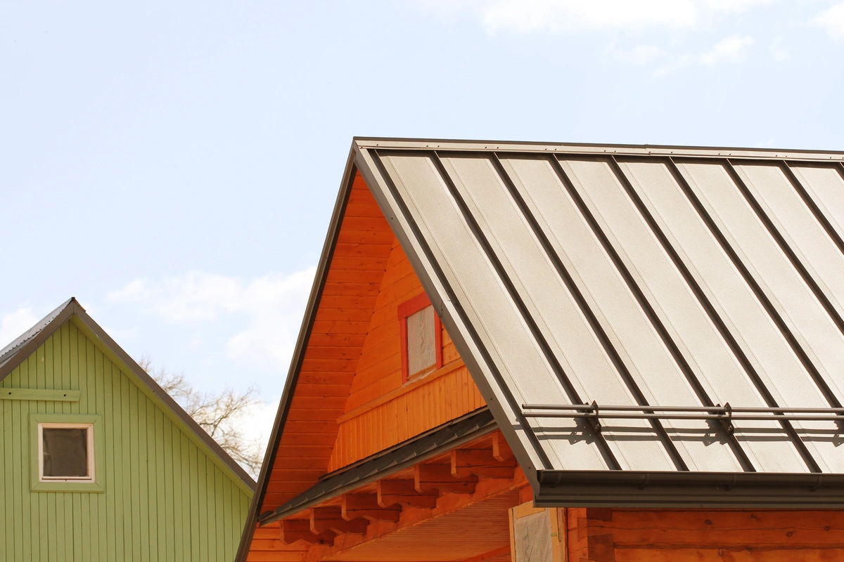 roof lines with corrugated metal panels