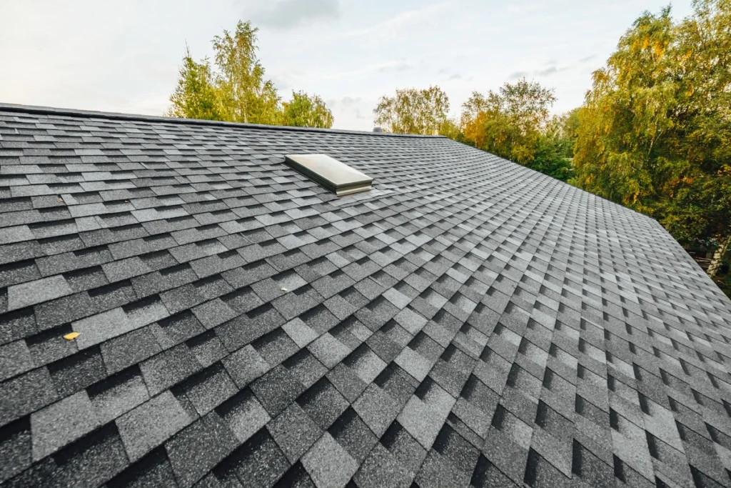 owens vs gaf - close up of shingles on a roof