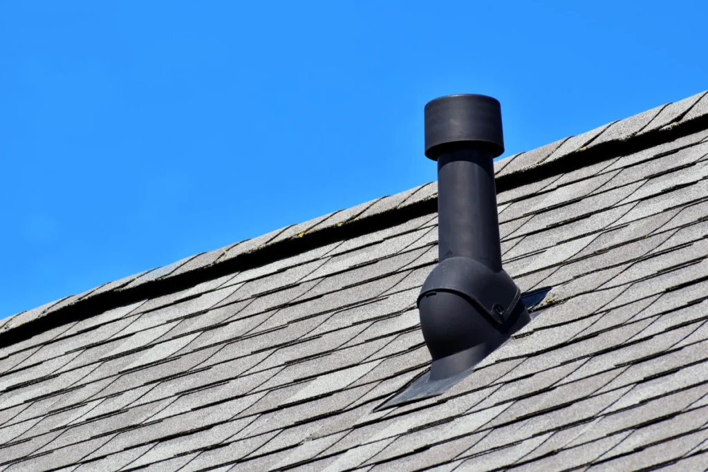 roof boot-black piping coming out of roof shingles